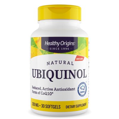 Ubiquinol, 200mg (Active form of CoQ10) - 30 Gels