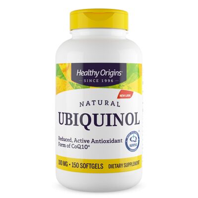 Ubiquinol, 100mg (Active form of CoQ10) - 150 Gels