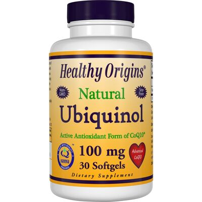 Ubiquinol, 100mg (Active form of CoQ10) - 30 Gels