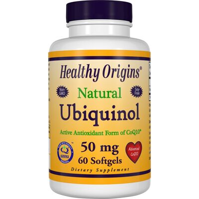 Ubiquinol, 50mg (Active form of CoQ10) - 60 Gels