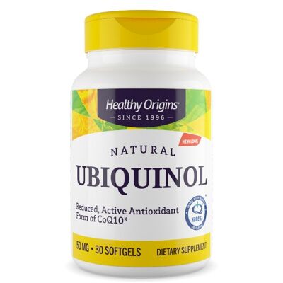 Ubiquinol, 50mg (Active form of CoQ10) - 30 Gels