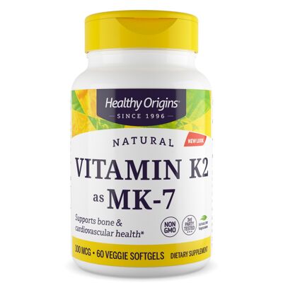 Vitamin K2 MK-7, 100mcg Veggie Gels - 60 Vgels