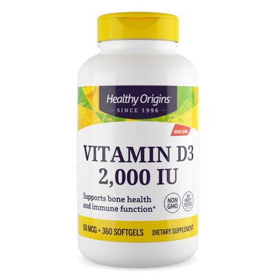 Vitamin Dз, 2,000 IU Softgels - 360 Gels