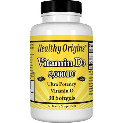 Vitamin D3, 5000 IU Softgels - 30 Gels
