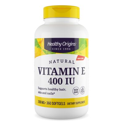 Vitamin E, 400 IU, (Natural) Tocopherols - 360 Gels
