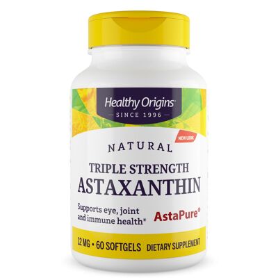 Astaxanthin 12 mg 60 Softgels Triple Strength