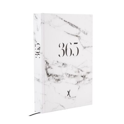Notizbuch „365“, A5, Marmorweiß