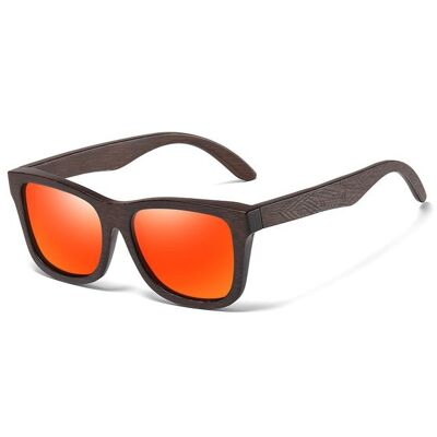 DARK SUN Retro Fashion Wood Sunglasses UV400 - Red