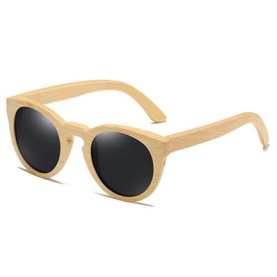 Natural Bamboo Designer Women Sunglasses Polarized UV400 - Black