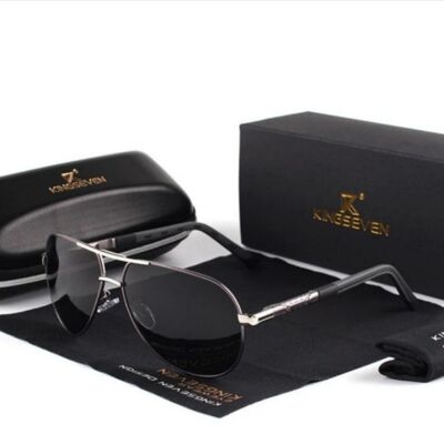 Aluminum BESTSELLER Polarized Sunglasses DRIVER - Gray Black