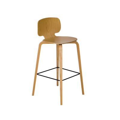 The H10 bar chair - Stained varnished beech
