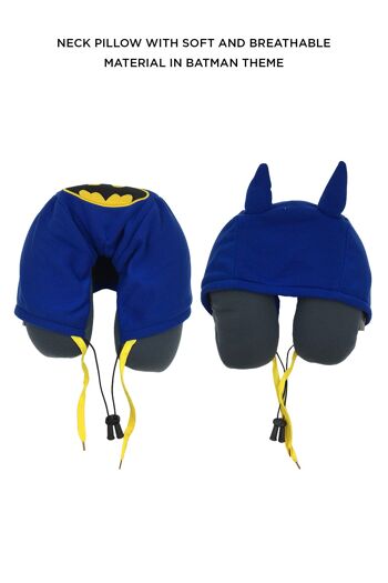 Oreiller de cou à capuche DC Batman avec oreilles 2