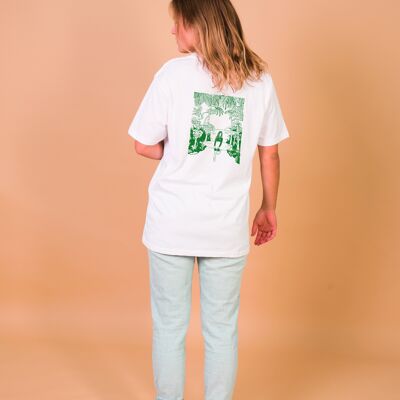 Maglietta oversize da surf tropicale sostenibile