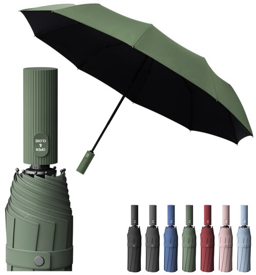 Premium Regenschirm | Lotus-Effekt | Taschenschirm Grün