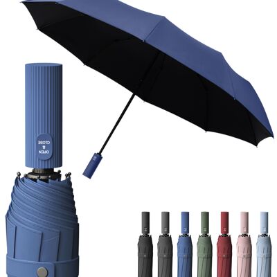 Premium Regenschirm | Lotus-Effekt | Taschenschirm Blau