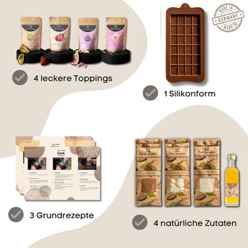 Kit DIY pour fabriquer son propre chocolat - avec toppings 2