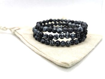 Bracelet Trio magique Obsidienne