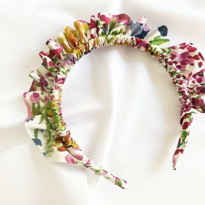 Feld der Blume Gerüschtes Stirnband, Scrunchie-Stirnband, Rüschen-Stirnband, Hochzeitsgast-Stirnband, Alice-Band, Stirnband-Fascinator