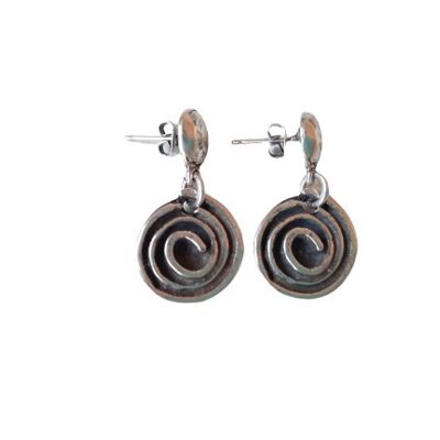 Dangling spiral earrings