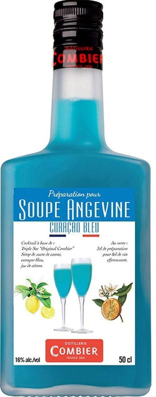 Buy wholesale Prep. Angevine Blue Curaçao Soup 70cL - COCKTAILS - 16°