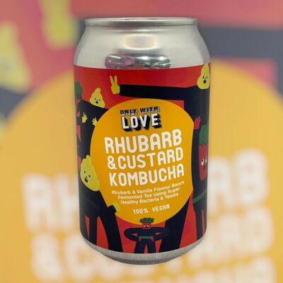 Rhubarbe & Custard Kombucha - x12 Canettes