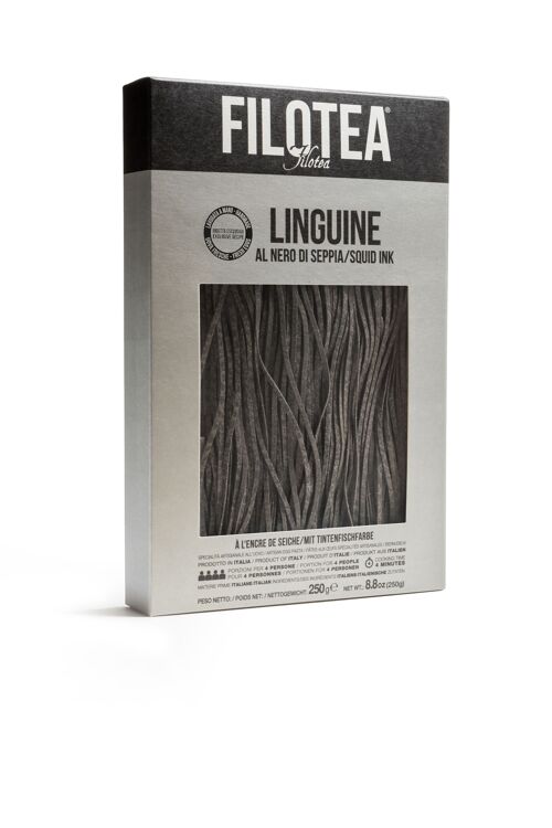 Filotea • Spaghetti Alla Chitarra Al Nero Di Seppia Pâtes Artigianale All'Uovo 250g