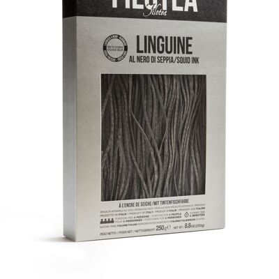 Filotea • Spaghetti Alla Chitarra Al Nero Di Seppia Pâtes Artigianale All'Uovo 250g