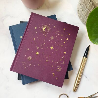 Mini Constellation Notebook Navy Blue
