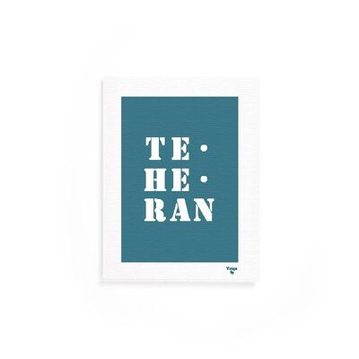 Cartel azul "Teherán"