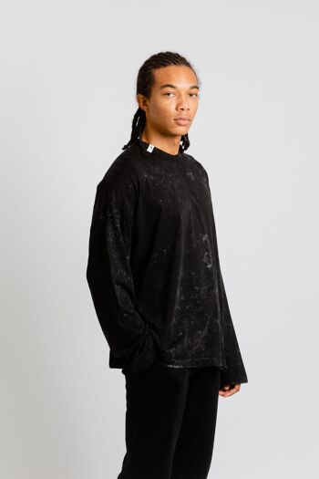 T-shirt oversize marbré noir 5