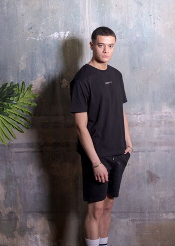 T-shirt boxy noir anthracite en coton bio 2