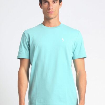 T-Shirt mit Logo aus Bio-Baumwolle in Green Ocean