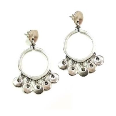 Flemish style earring with coins