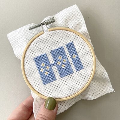 Hi - Modern Cross Stitch Kit