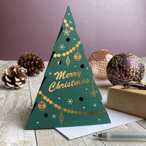 Luxury 3D Christmas Tree Card Pack