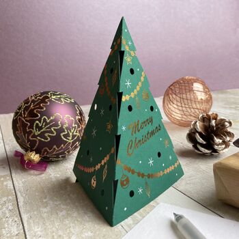 Pack de cartes sapin de Noël 3D de luxe 3