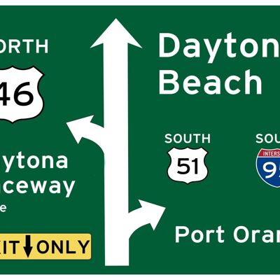 US Strassenschild Daytona Beach