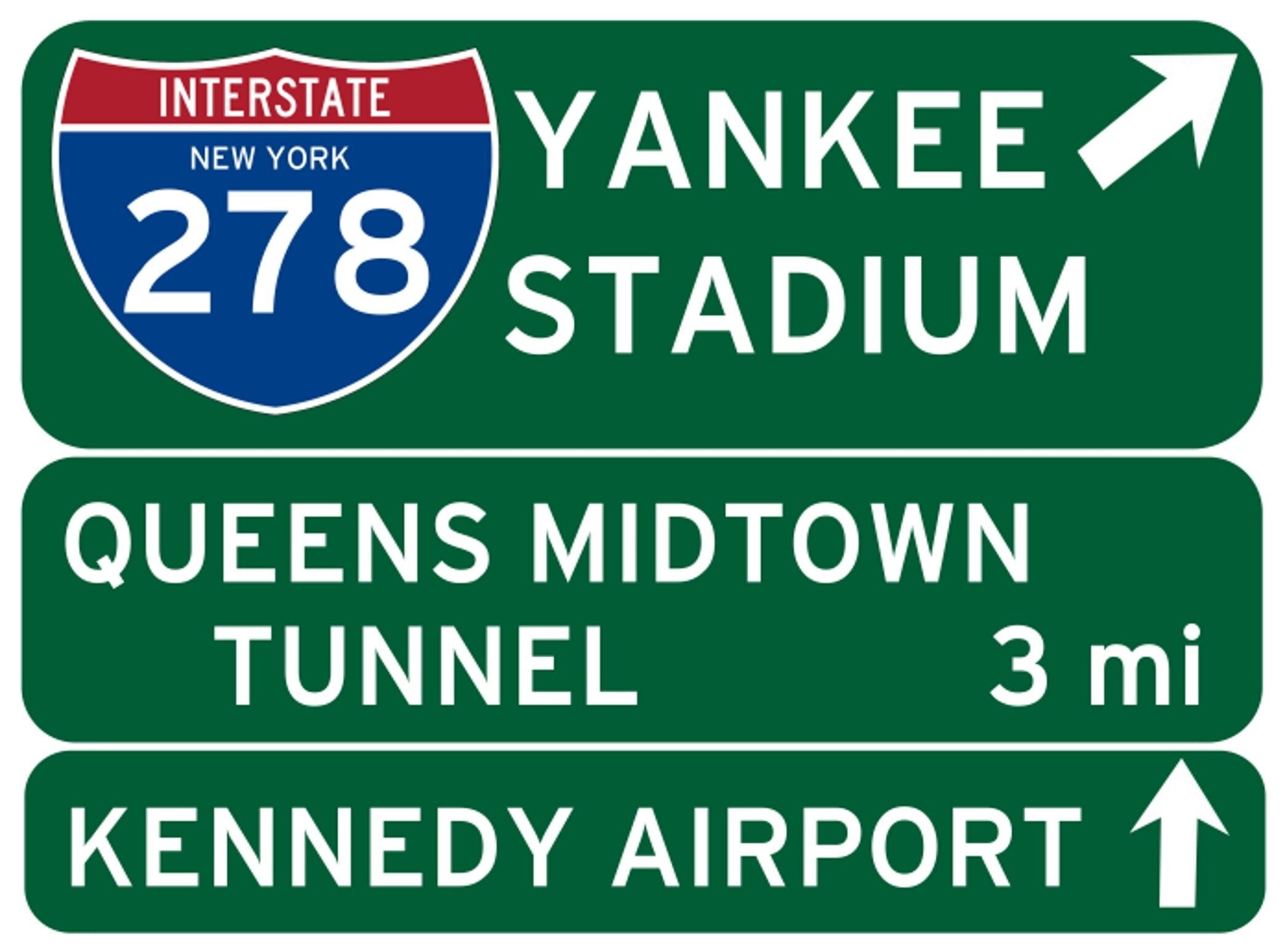 Segnale stradale degli Stati Uniti New York - Yankee Stadium - Queens