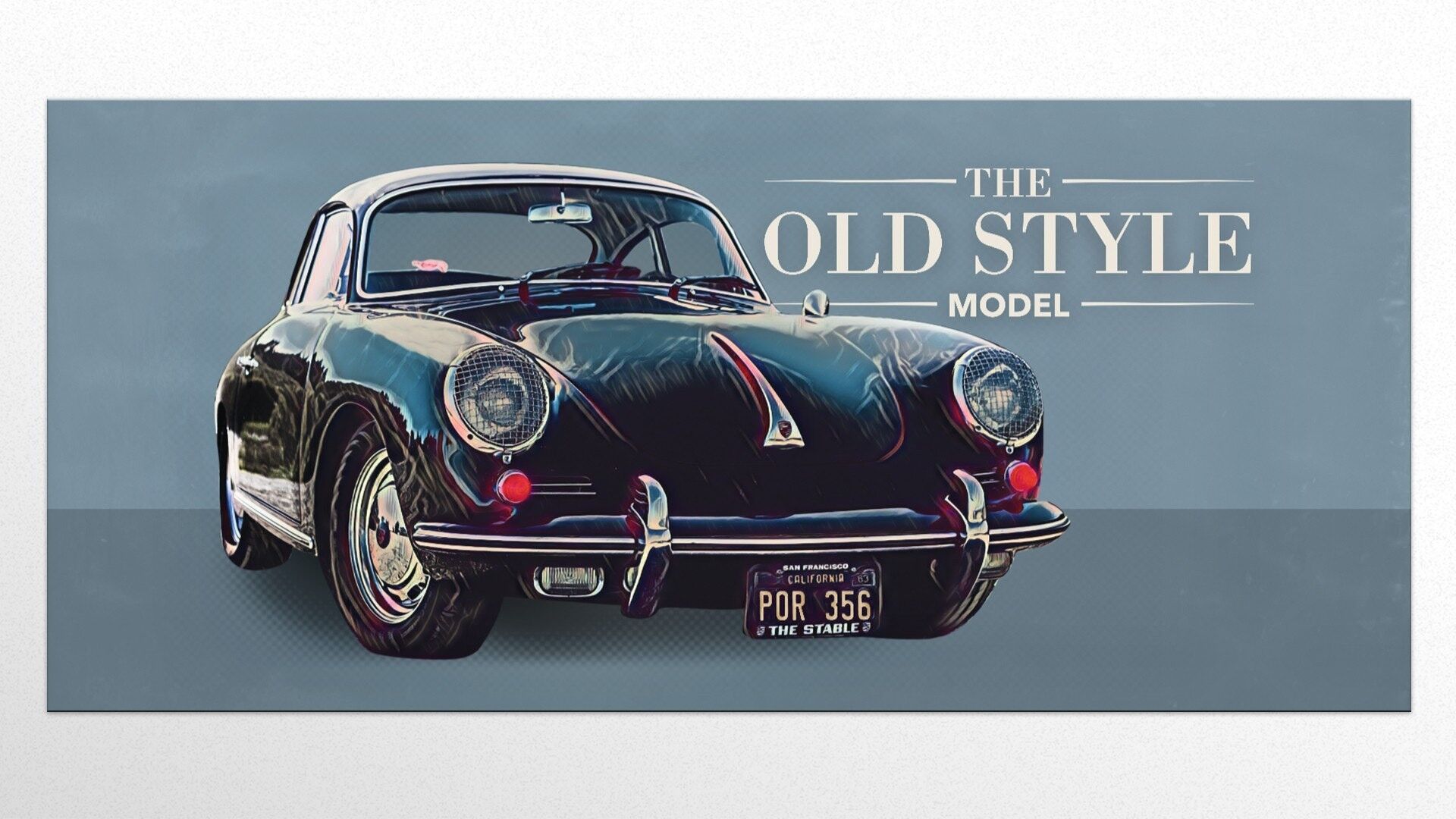 Targa in metallo XXL Porsche 356 The Old Style Model