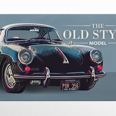 Cartel metálico XXL Porsche 356 The Old Style Model