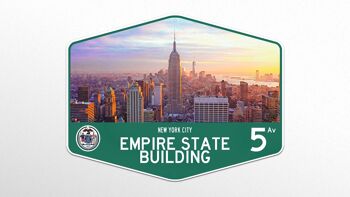 Plaque Métallique Empire State Building, New York