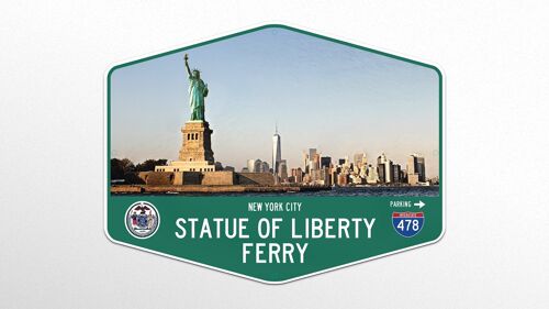 Metallschild Statue of Liberty, New York