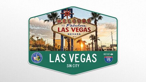 Metallschild Welcome to Fabulous Las Vegas - Sin City