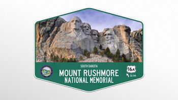 Panneau métallique du mémorial national du mont Rushmore