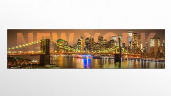 Panneau en métal XL Panorama New York Skyline