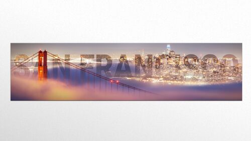 XL Metallschild Panorama San Francisco