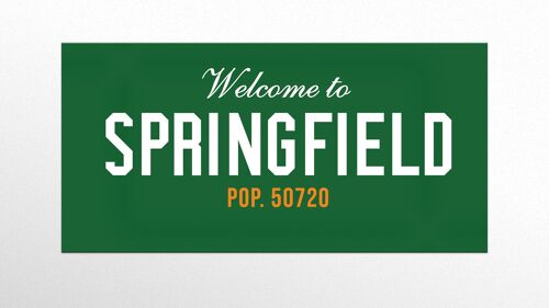 Strassenschild: Welcome to Springfield