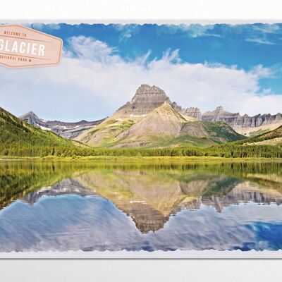 XL Metallschild Kanada Nationalpark Glacier, Natur