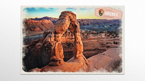 XL Metallschild USA Nationalpark Arches, Natur