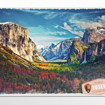 Plaque métallique XL USA Yosemite National Park, Nature